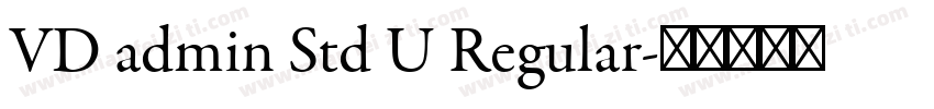 VD admin Std U Regular字体转换